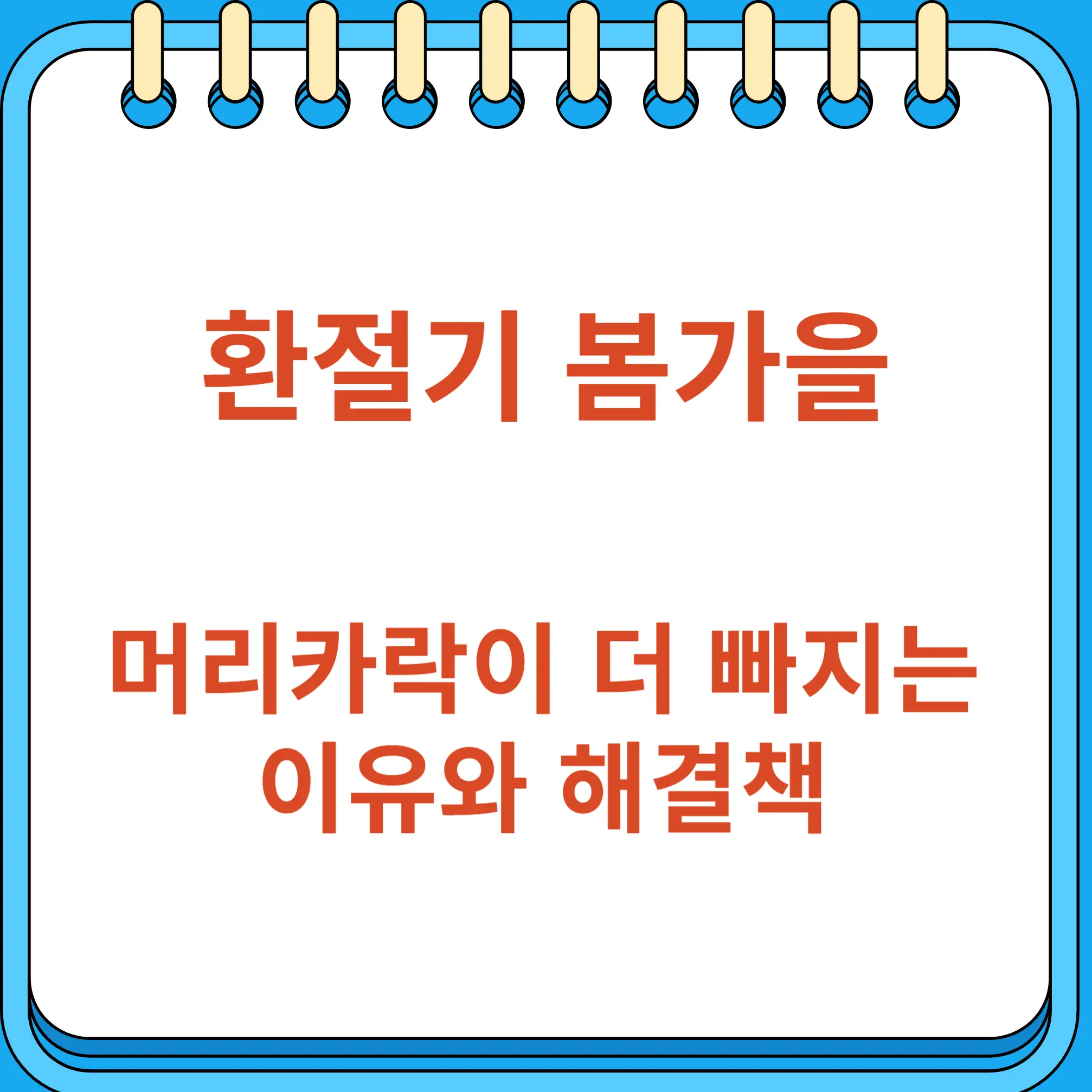 환절기 머리카락이 더 빠지는 이유와 해결책