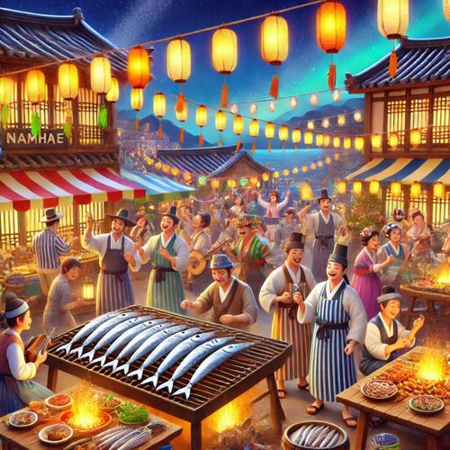 멸치 축제와 마을의 환희