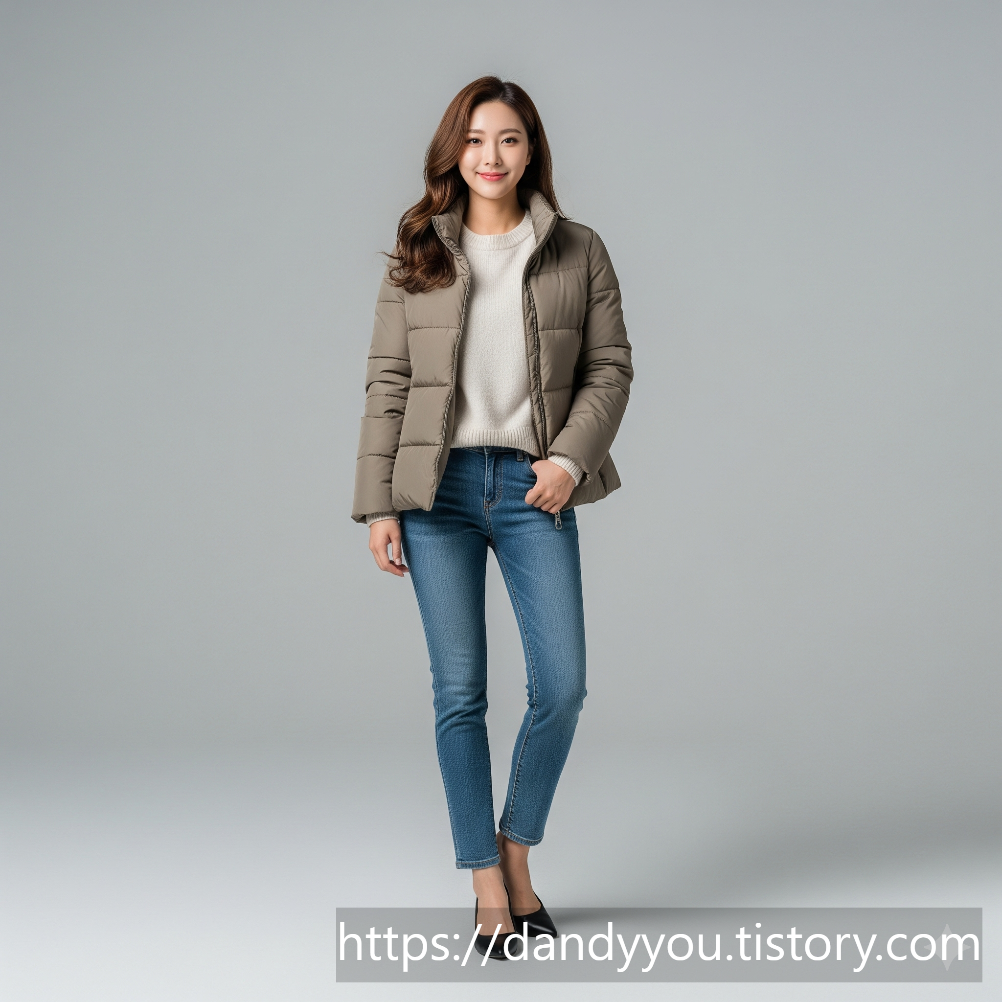 숏패딩으로 연출하는 트렌디한 룩