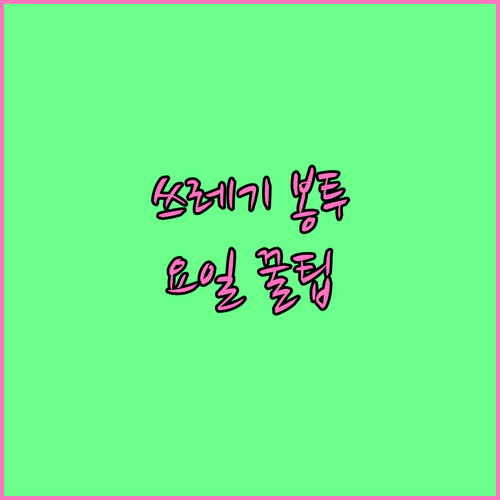 무주군 쓰레기 배출 요일과 봉투 사용..
