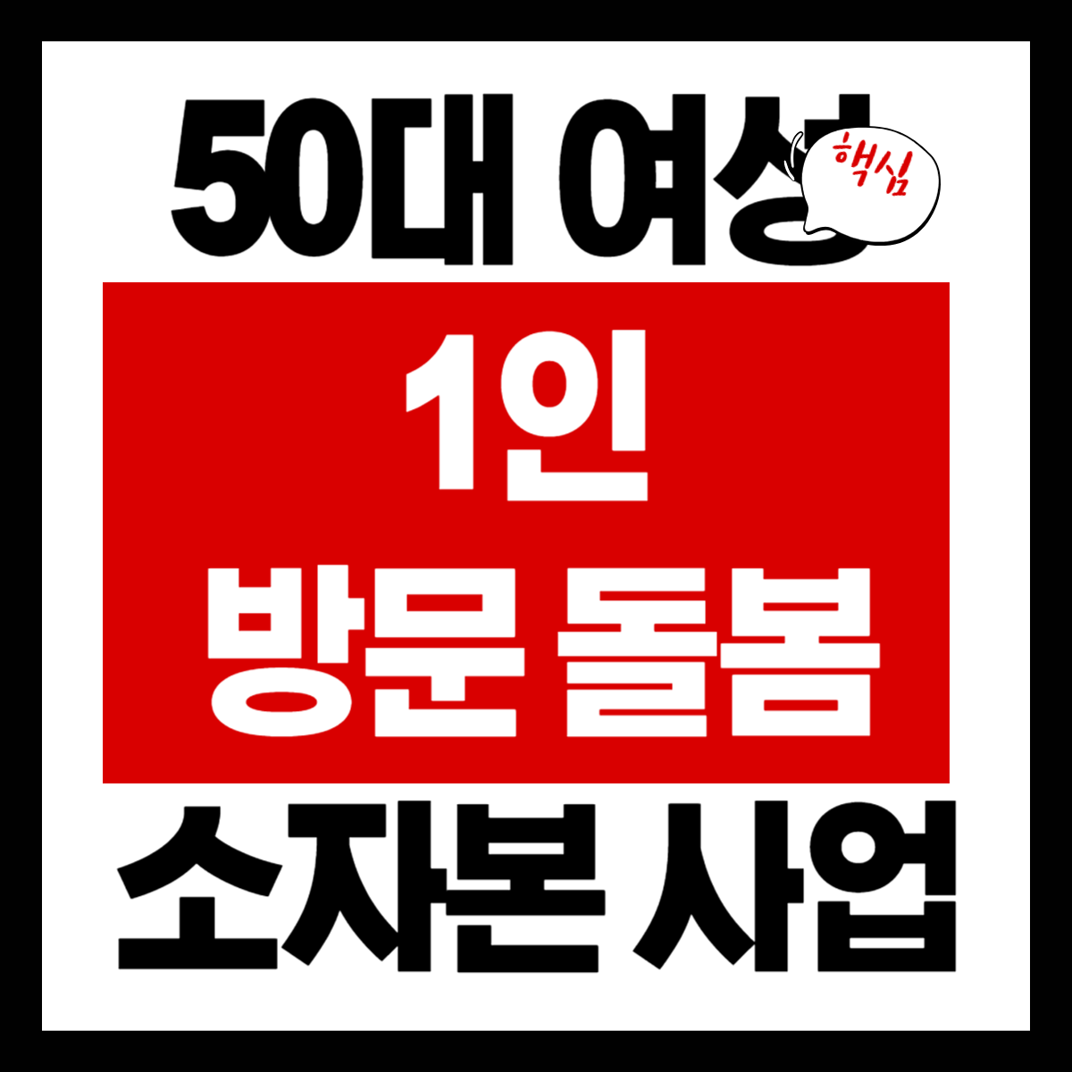 방문 돌봄 소자본 창업