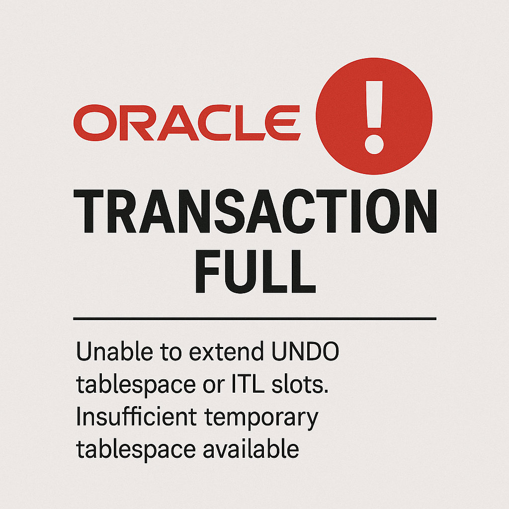 Oracle transaction full 오류