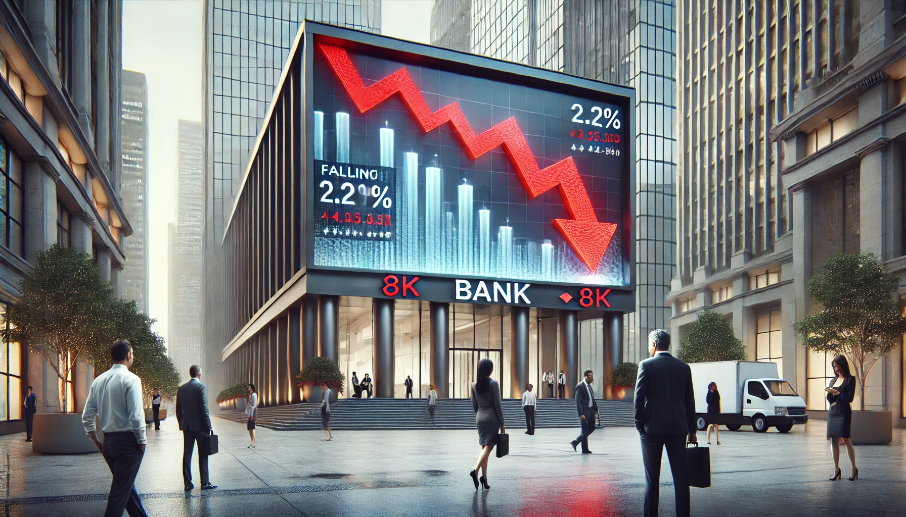 금리가 떨어지는 이미지