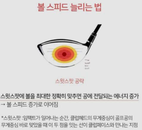 골프클럽 헤드 스위트 스팟 특징 설명
