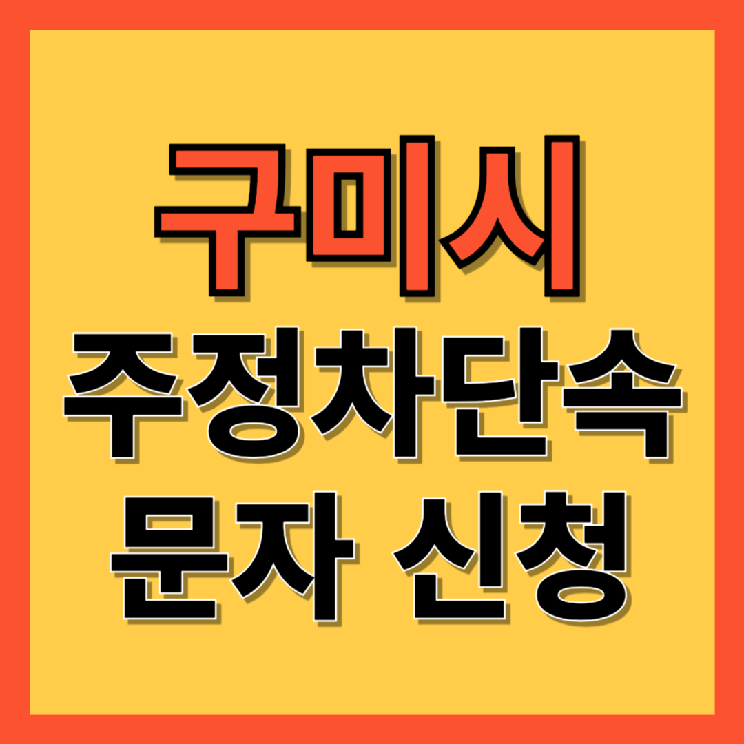 구미시 주정차 단속 알림 서비스 신청 방법 ❘ 불법주차 문자알림서비스