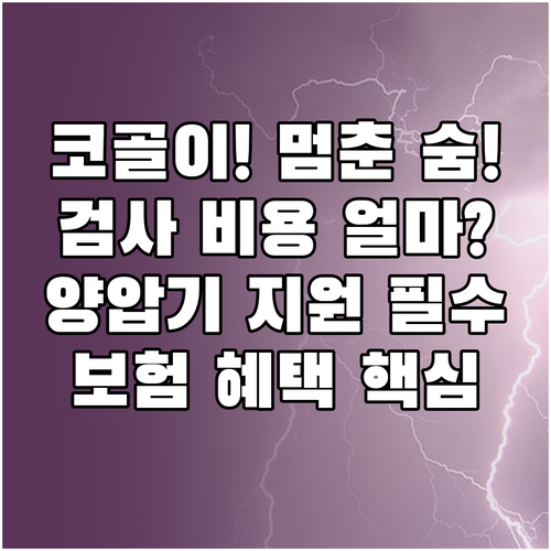 수면무호흡증 진단 수면다원검사 보험 ..