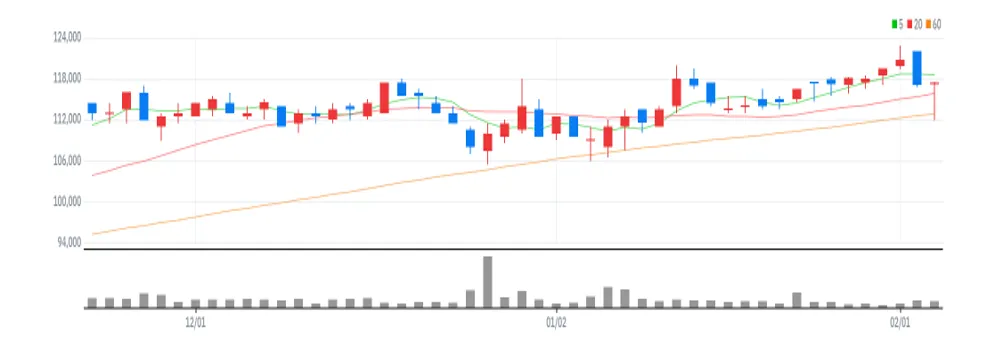 대성홀딩스 차트