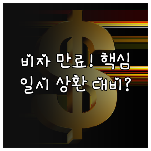외국인 대출 심사 시 비자 만료일 관..