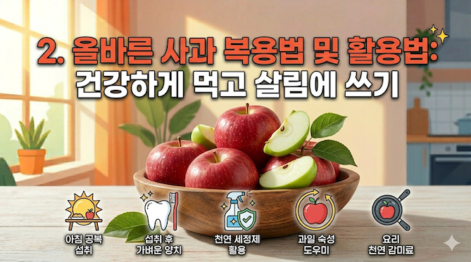 올바른 사과 복용법 및 활용법: 건강하게 먹고 살림에 쓰기