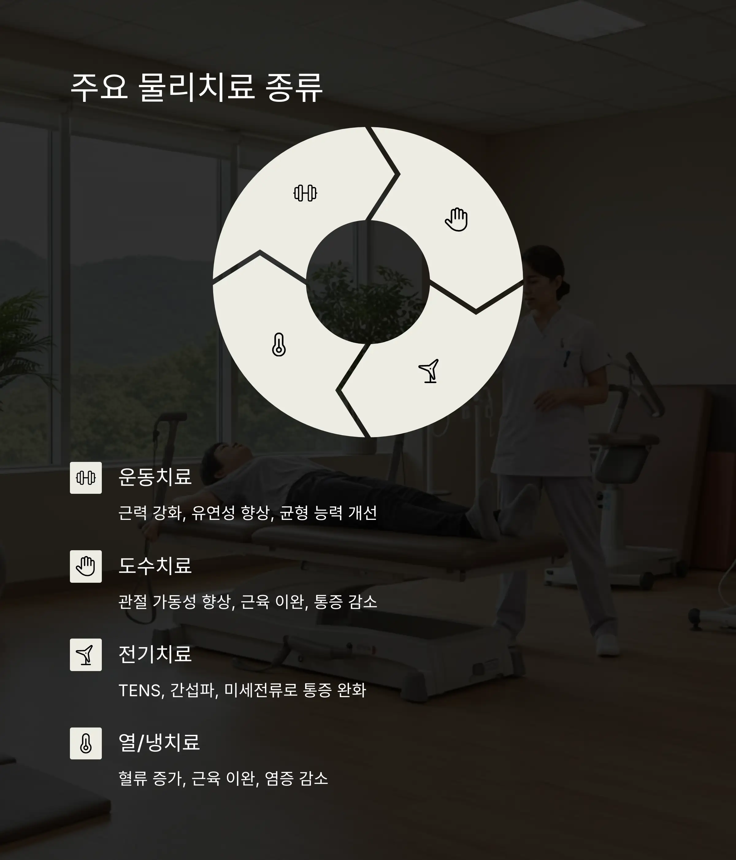 🔄 주요 물리치료 종류와 적용법