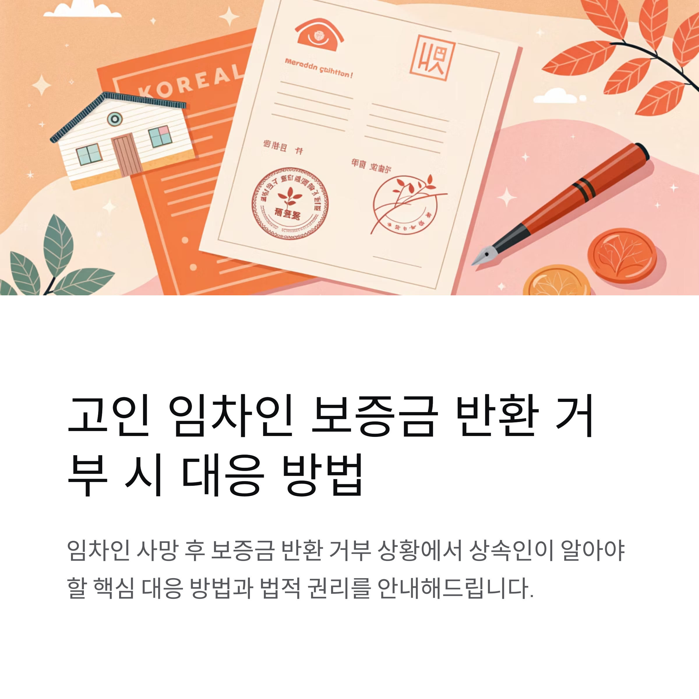 임차인 보증금 반환 거부