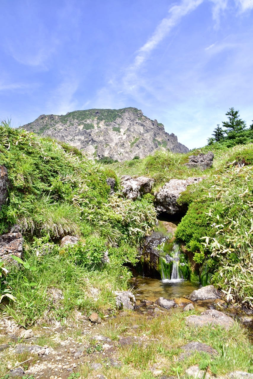 한라산 백록샘 샘물 실제 모습, 해발 1660m 고산지대에서 솟는 용천수