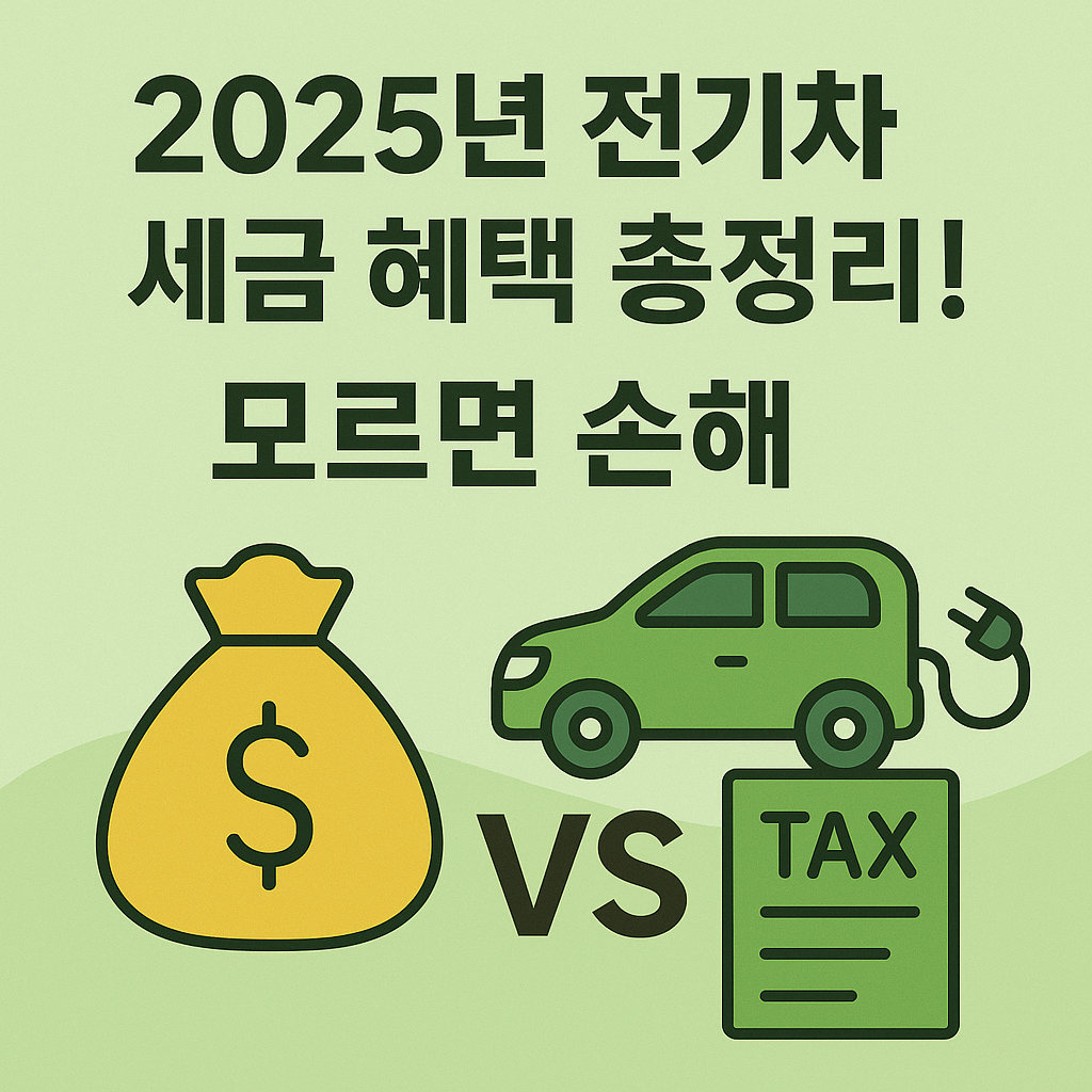2025년 전기차 세금 감면 혜택 총정리, 모르면 손해! (취득세 및 자동차세)