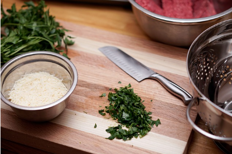 고수를 잘게 썰은 모습