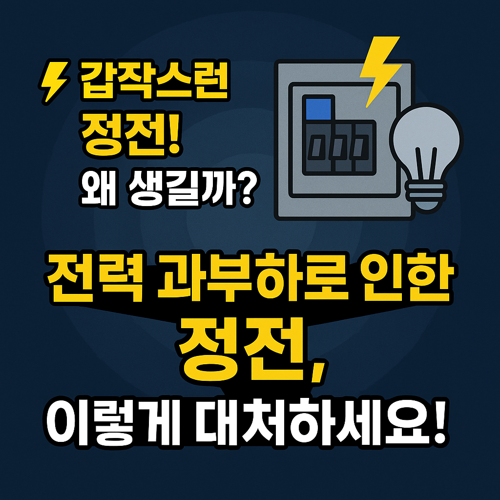 전력 과부하로 인한 전정시 예방법