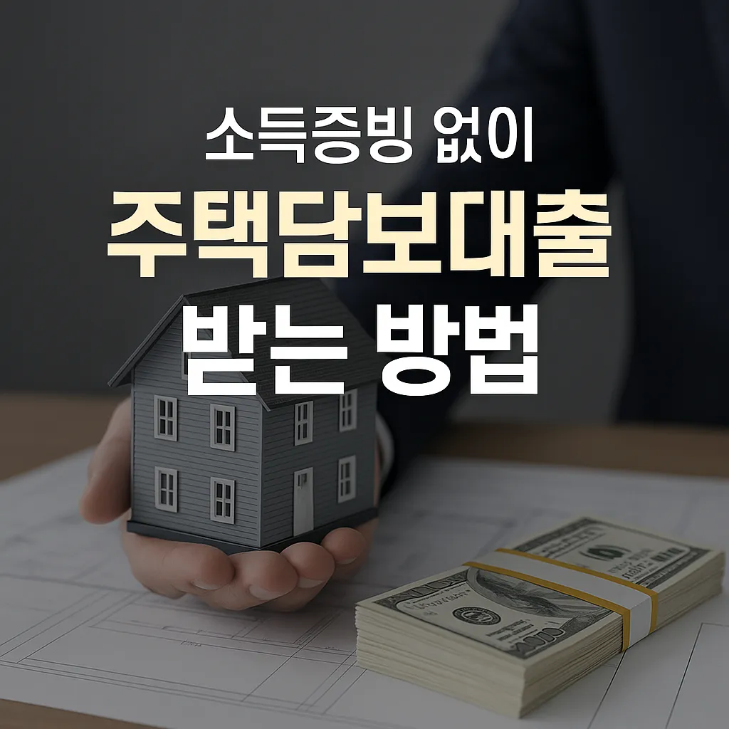 소득증빙 없이 주택담보대출 받는 방법