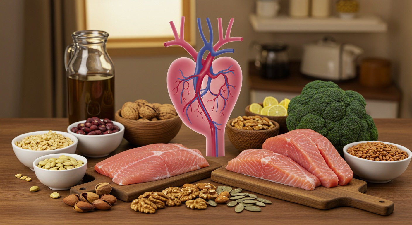 건강한 심혈관 시스템과 오메가-3 지방산이 풍부한 식품들