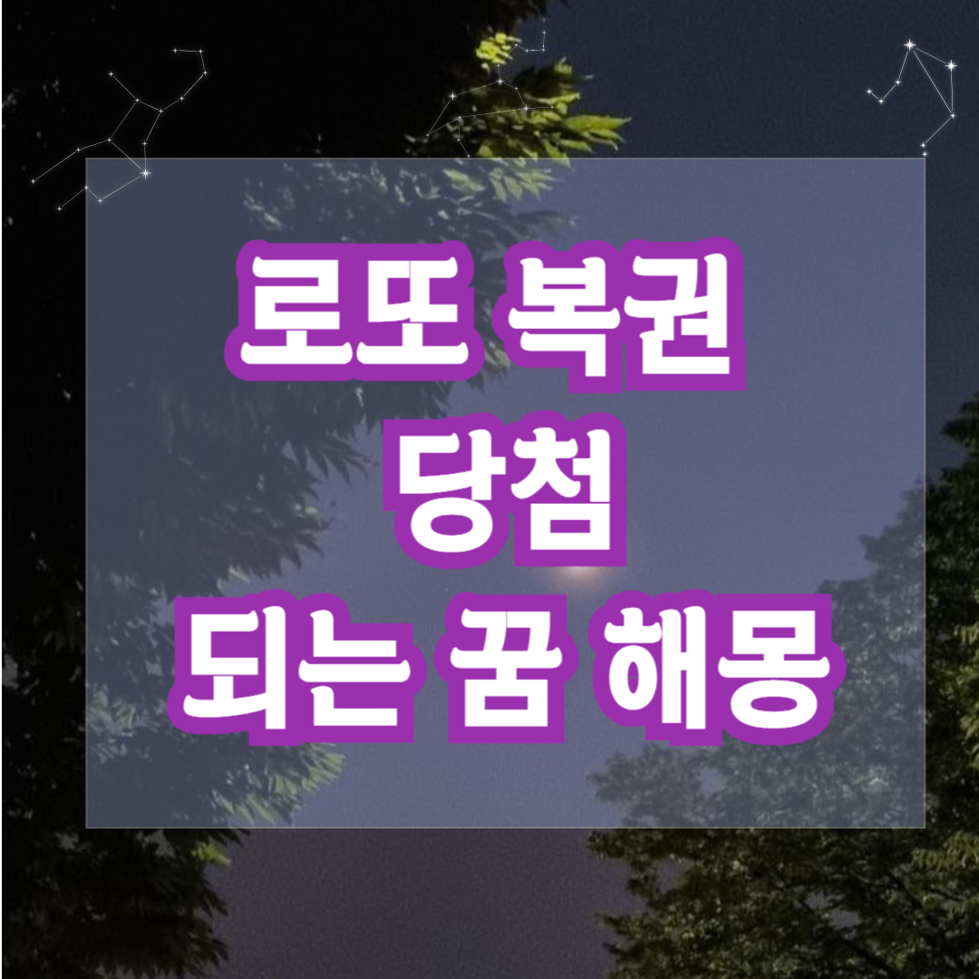 로또당첨되는 꿈