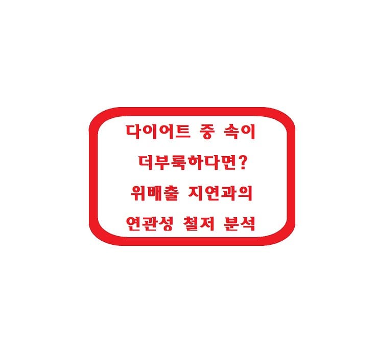 다이어트 중 속이 더부룩하다면?위배출 지연과의 연관성 철저 분석