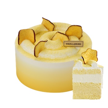 부드러운 고구마 라떼 케이크