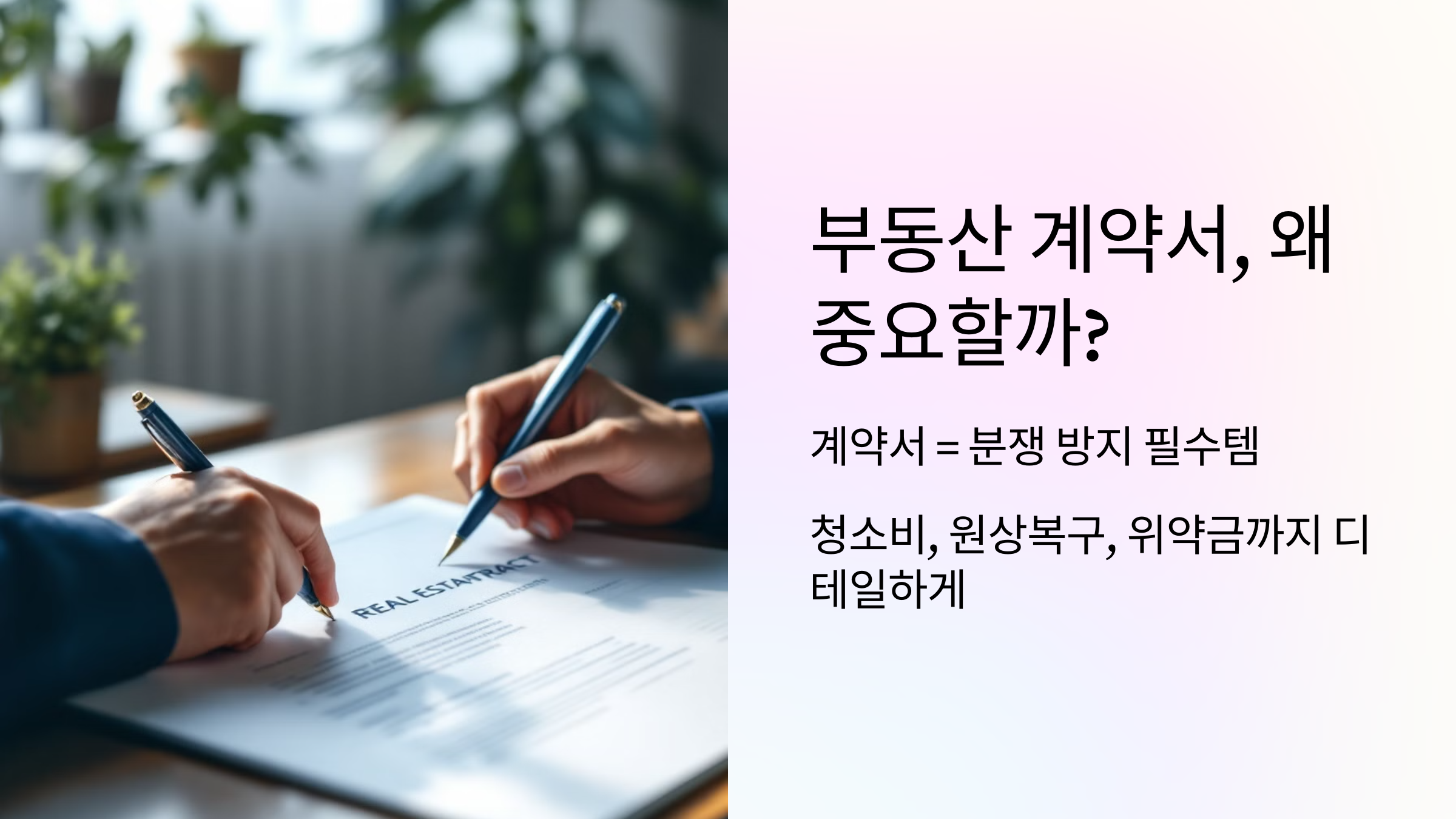 부동산 걔약서 왜 중요할까 계약서 분쟁방지 필수템