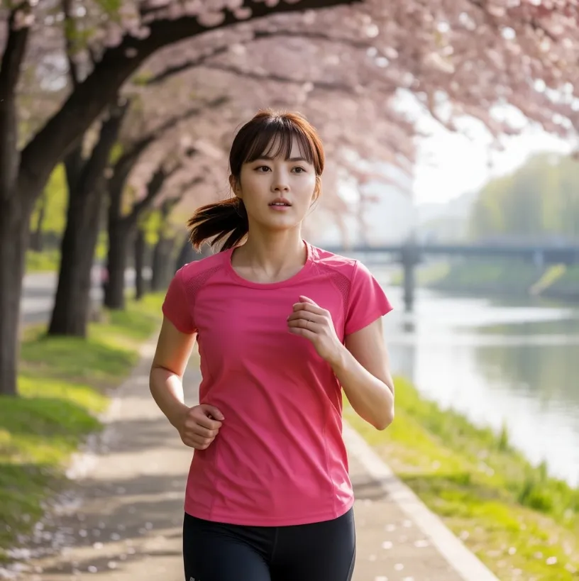 통풍 예방을 위해 달리기 운동 중인 사람