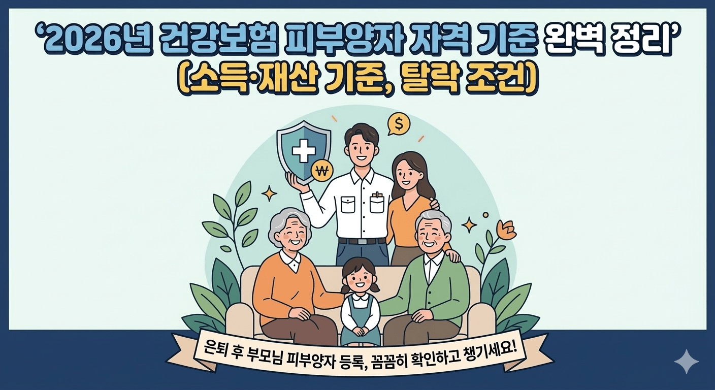 2026년 건강보험 피부양자 자격 기준 완벽 정리