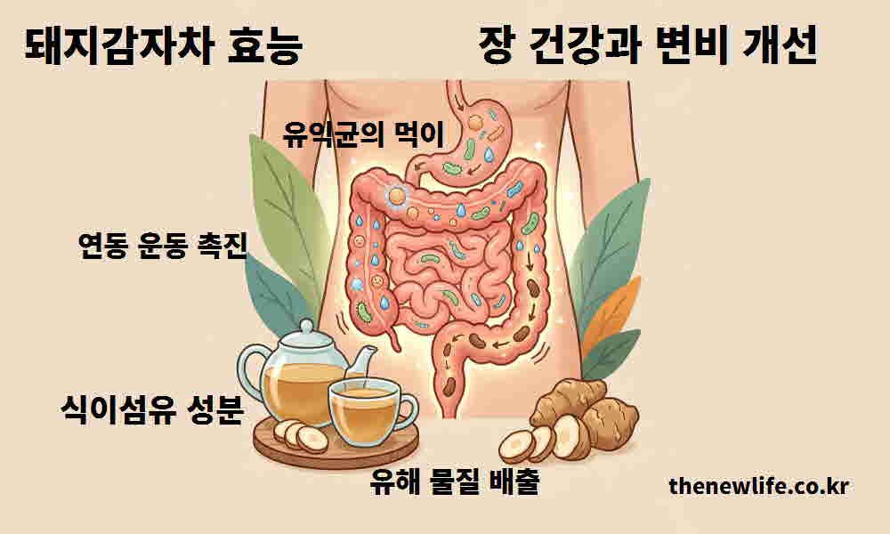 돼지감자차 효능 장 건강 변비 개선