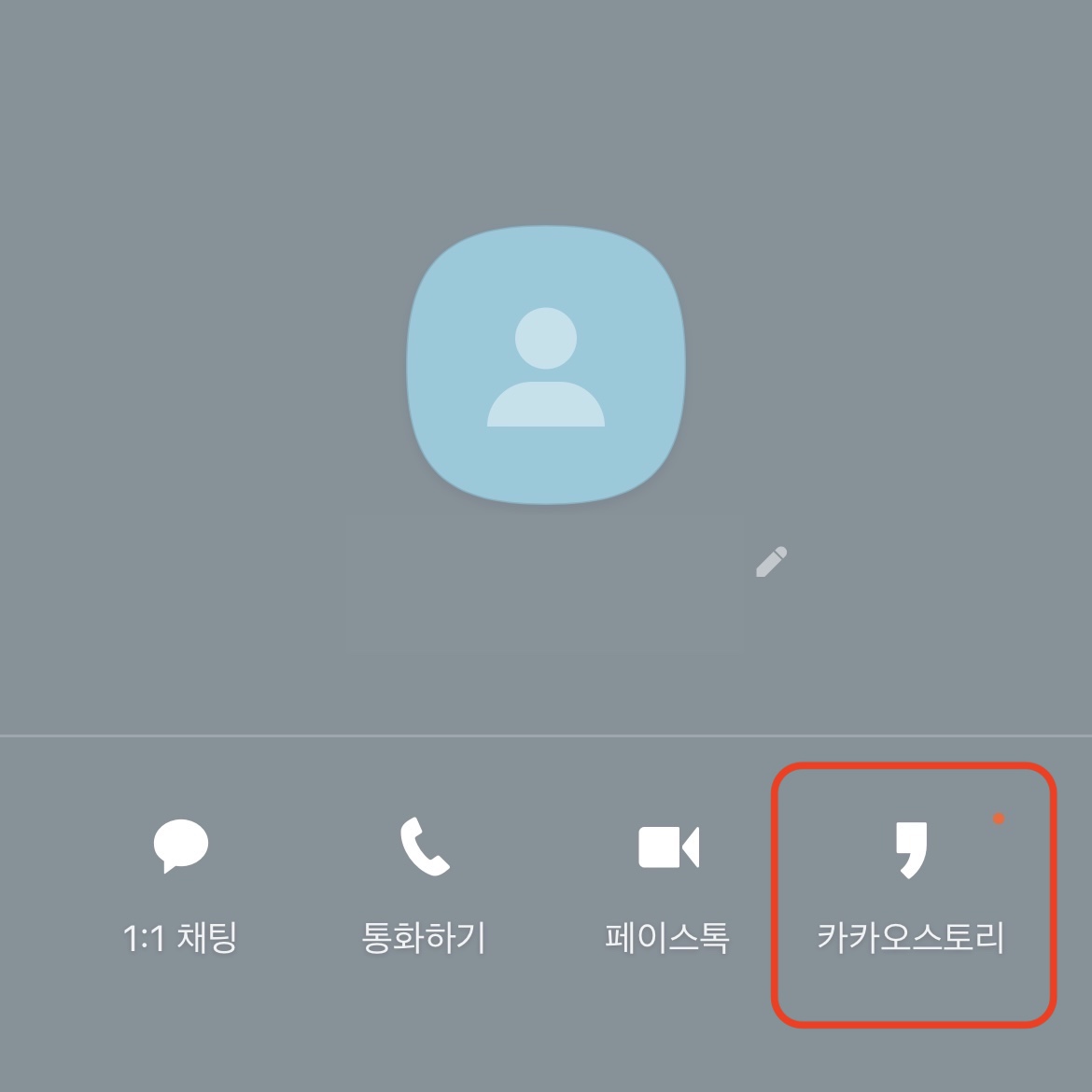 카카오스토리 버튼 있을 때