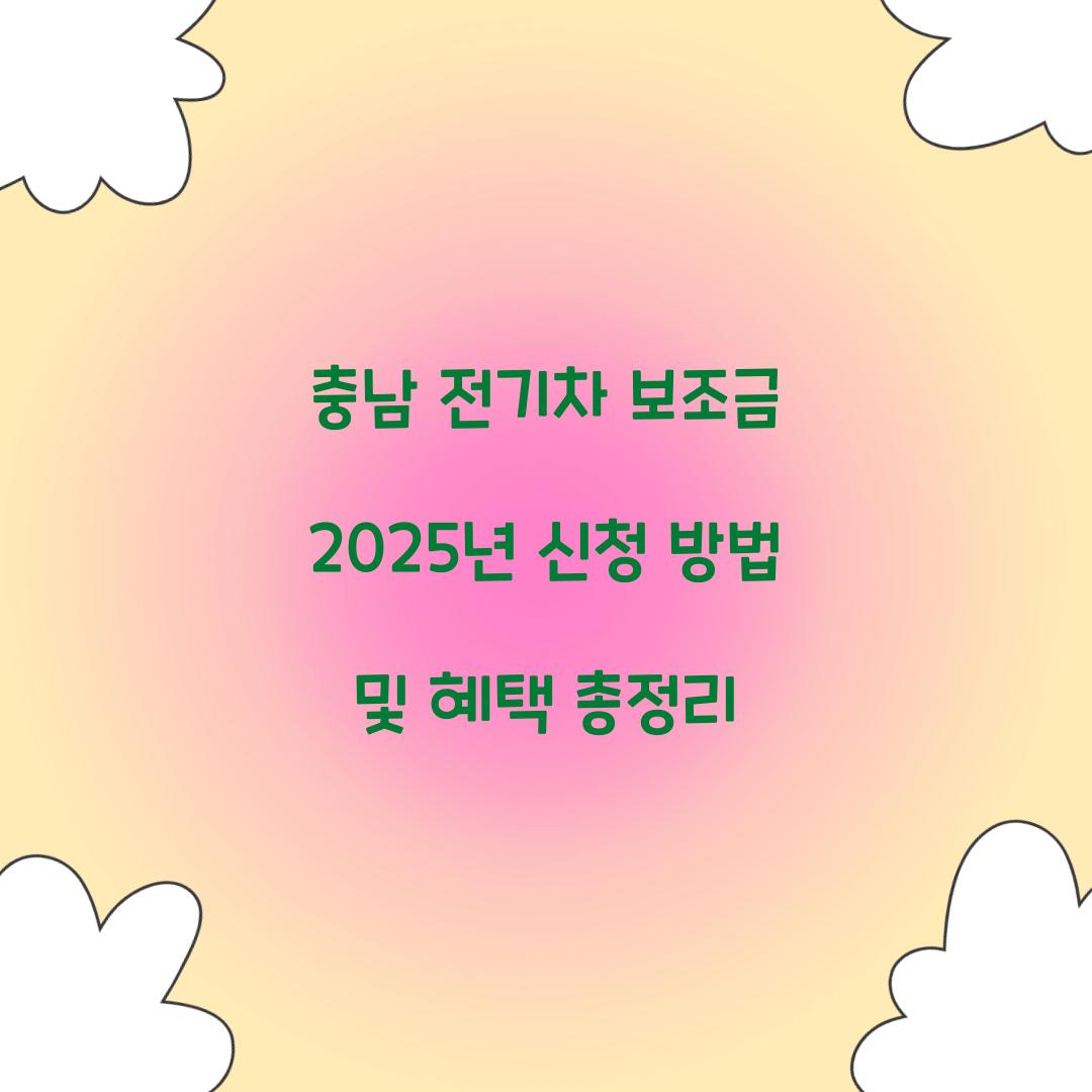 충남 전기차 보조금