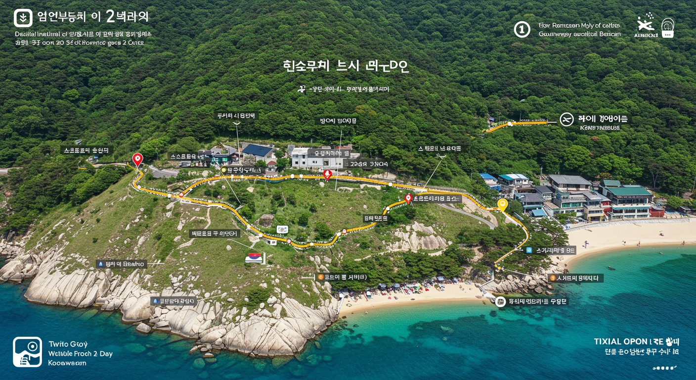 강원도 미식 여행 일정과 교통 지도