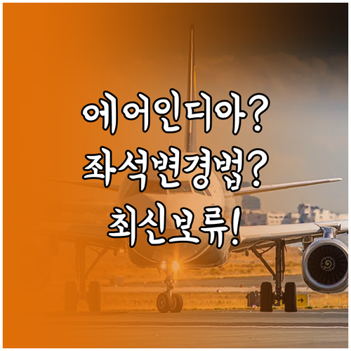 에어인디아 좌석 변경 방법과 최신 정..