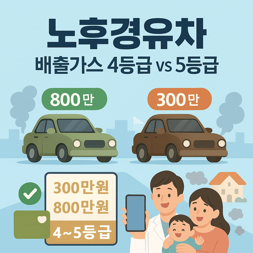 노후경유차 배출가스 등급별 혜택 비교 등급 확인 방법