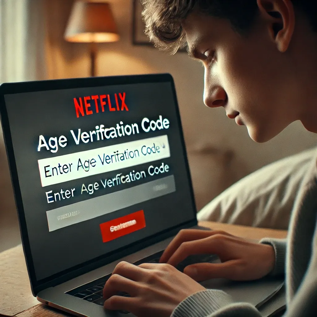 연령 인증 코드를 입력하는 사용자의 모습.