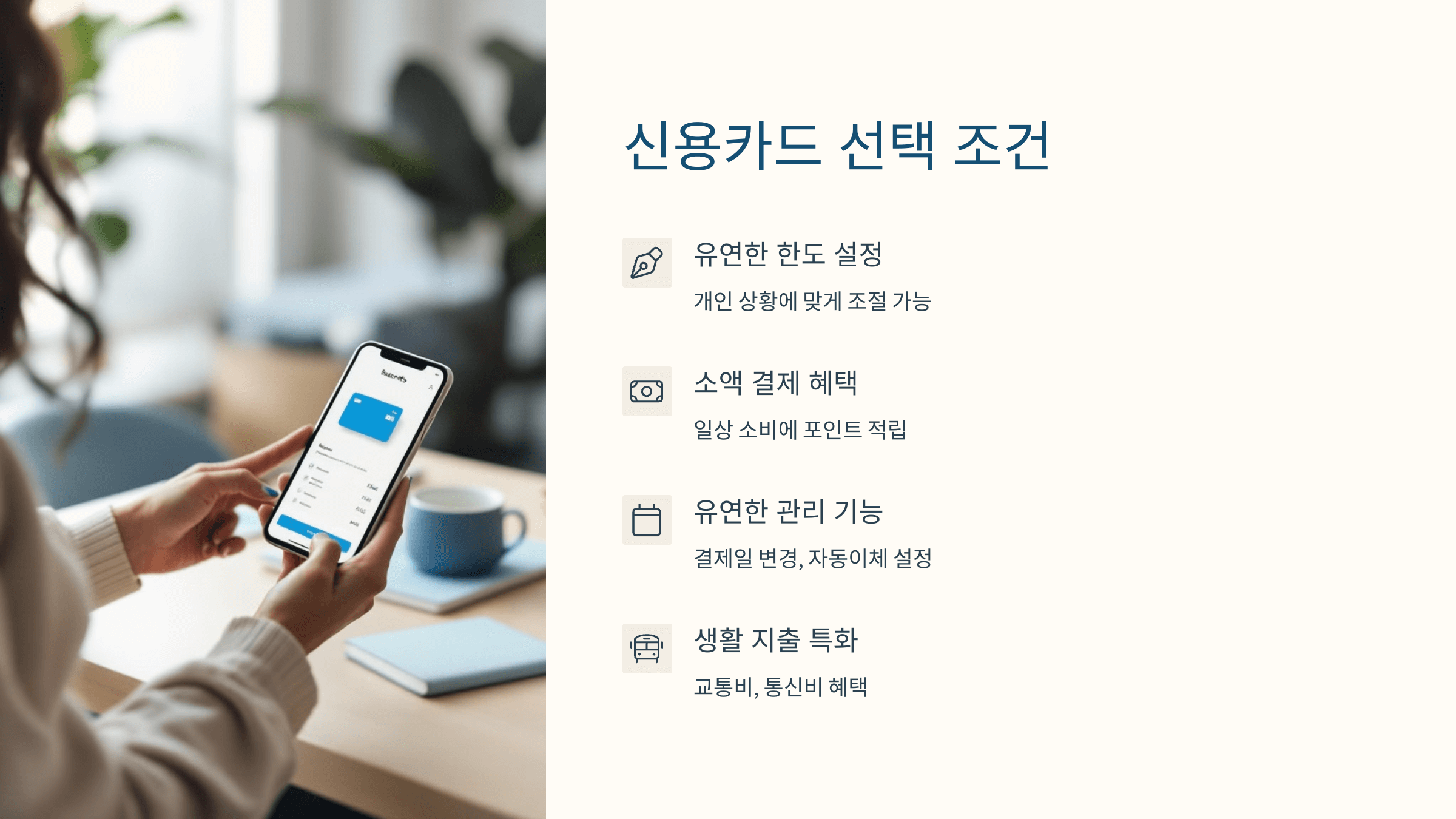 신용카드 선택 조건