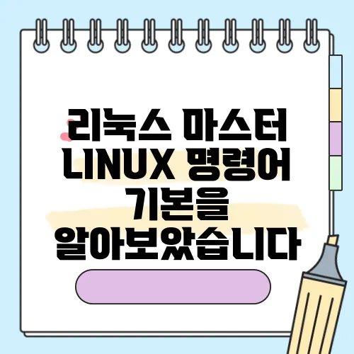 리눅스 마스터 LINUX 명령어 기본을 알아보았습니다