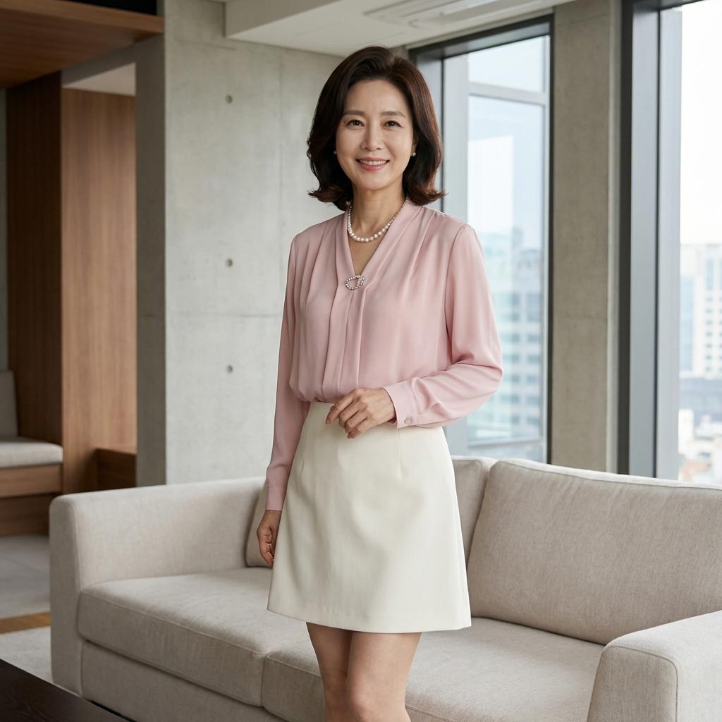 격식 있는 자리를 위한 60대 우아한 하객 패션