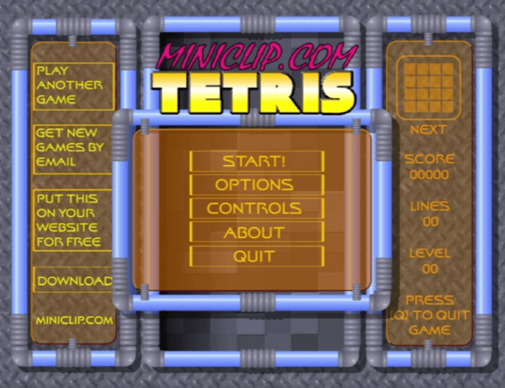 테트리스-무료-플래시게임-메인-화면