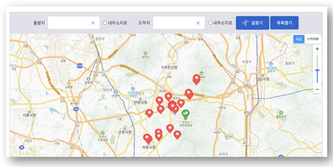 숲나들e 자연휴양림 인천/경기 바라산 예약하기