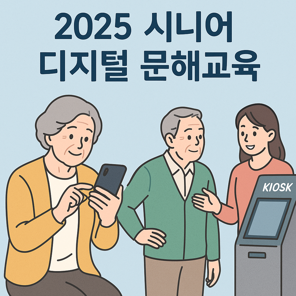 2025 시니어 디지털 문해교육 신청방법 : 스마트폰부터 키오스크까지 무료로 배우세요!