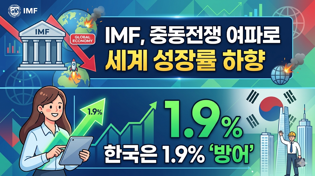 IMF 세계성장률 하향 조정 한국 1.9% 유지 비결과 중동 전쟁 리스크 총정리 2026