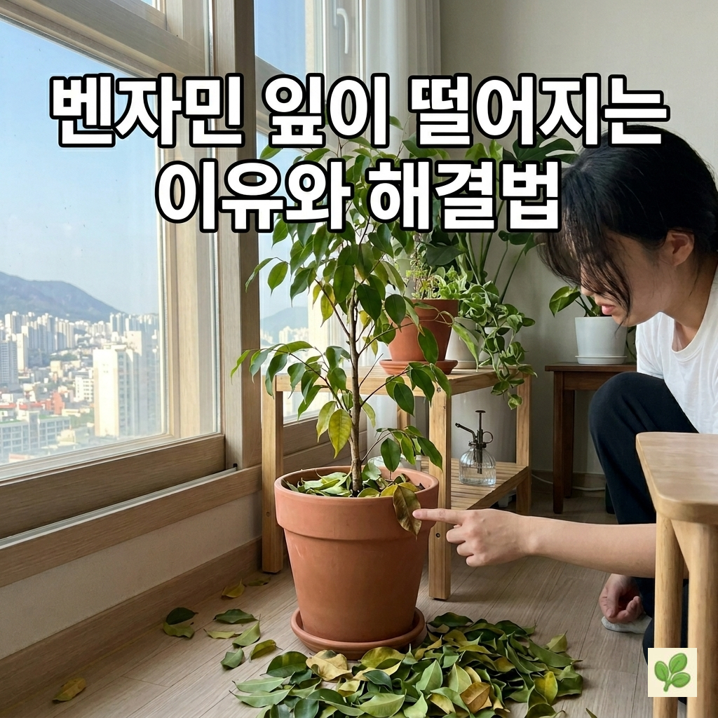 벤자민 잎이 떨어지는 이유와 해결법