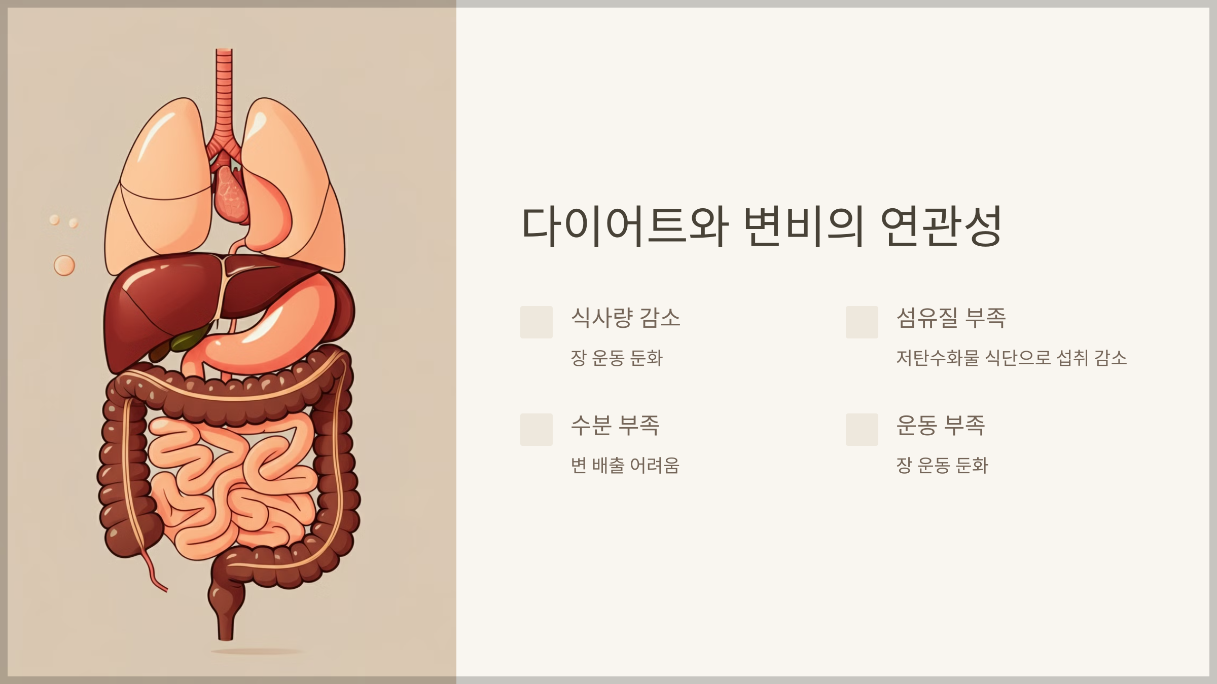 다이어트와 변비의 연관성