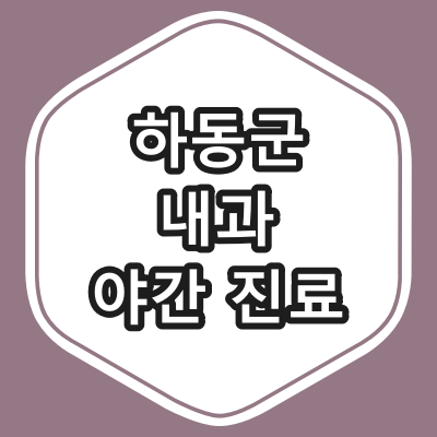 하동군 내과 야간 진료