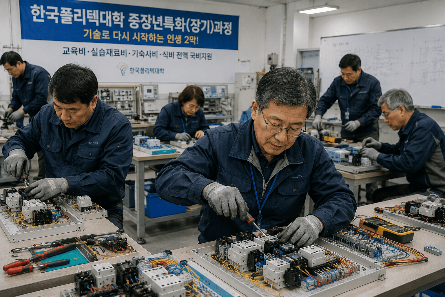 폴리텍대학 중장년특화과정 실습 수업 모습