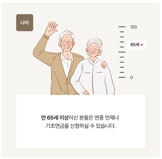 기초 연금 신청 연령