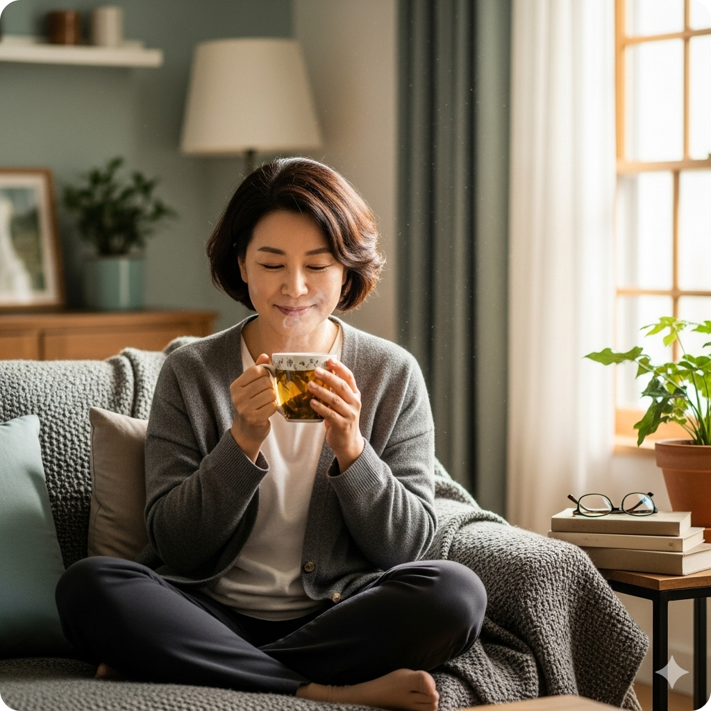 갱년기 증상 완화 한방차