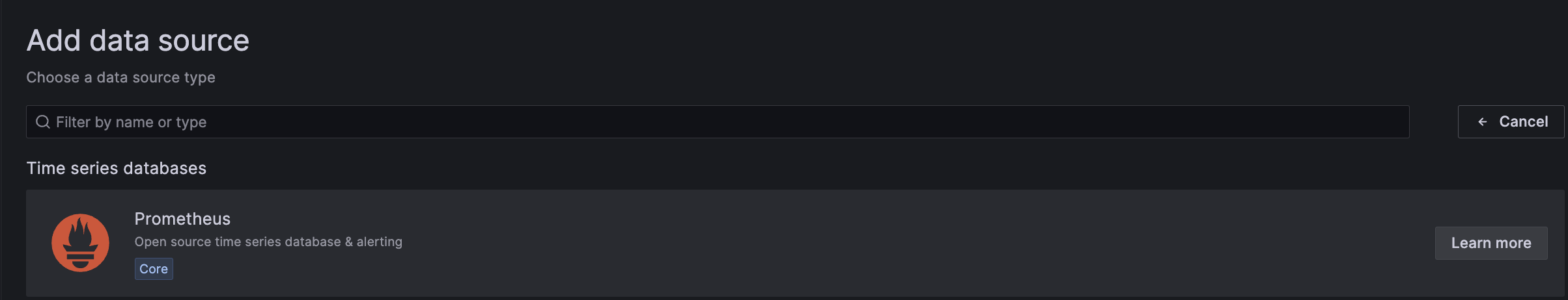 데이터 소스 - 프로메테우스