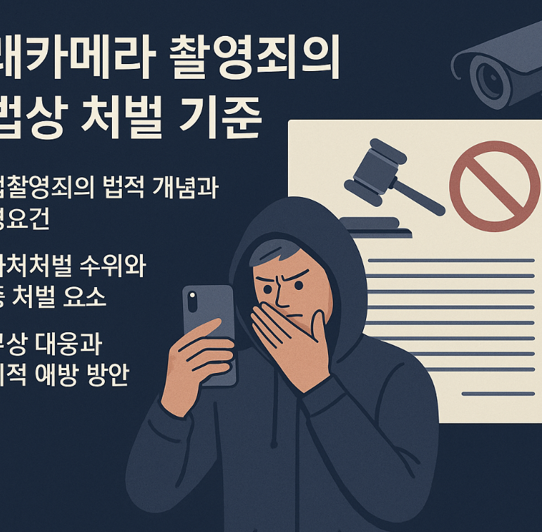 불법촬영죄의 개념, 처벌 수위, 실무상 대응