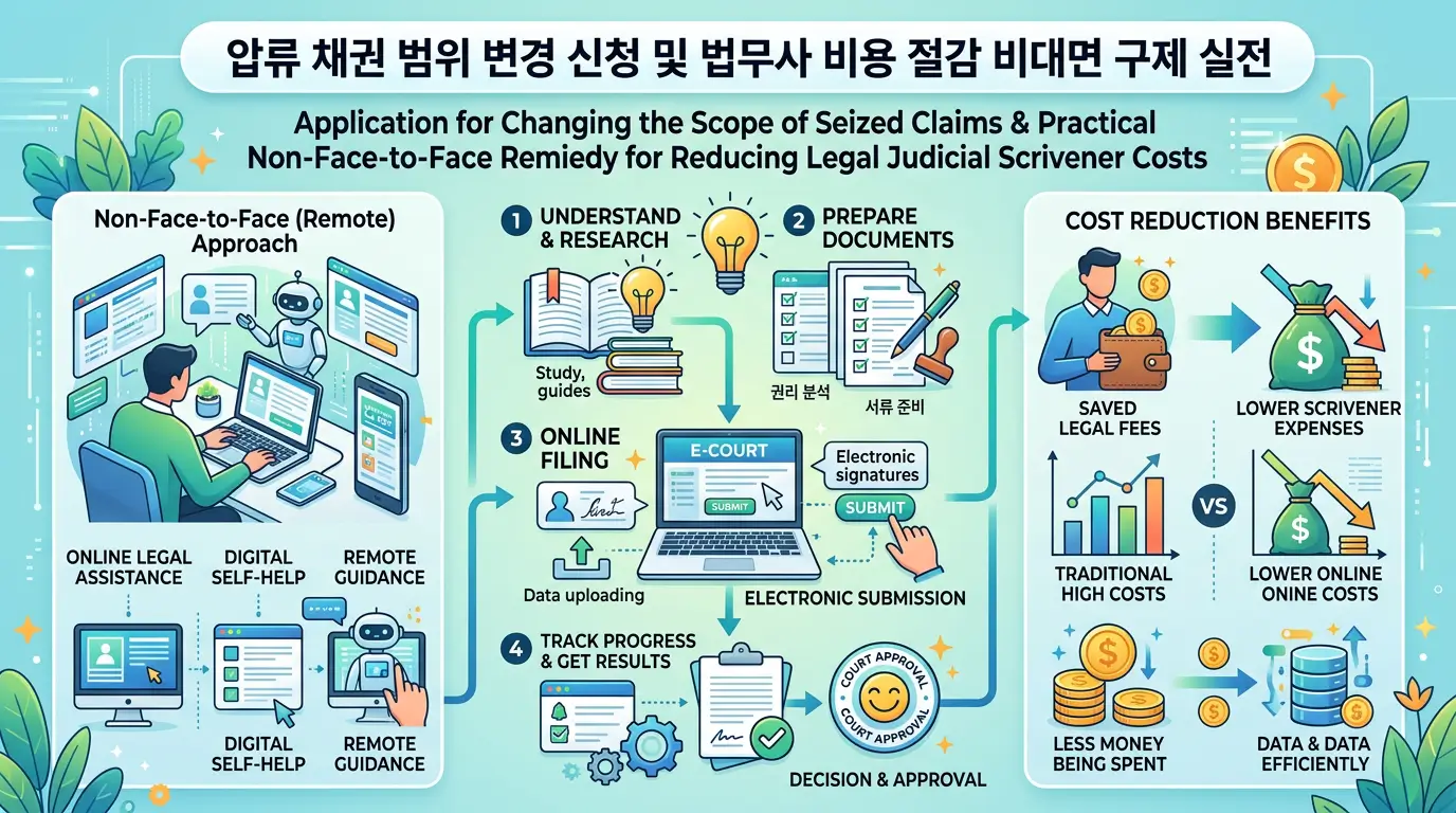 압류 채권 범위 변경 신청 및 법무사 비용 절감 비대면 구제 실전